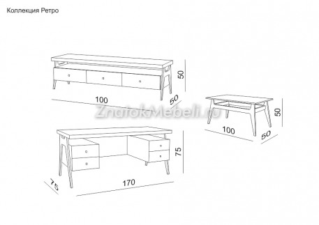 Стол письменный "Ретро" с фото и ценой - Фотография 4