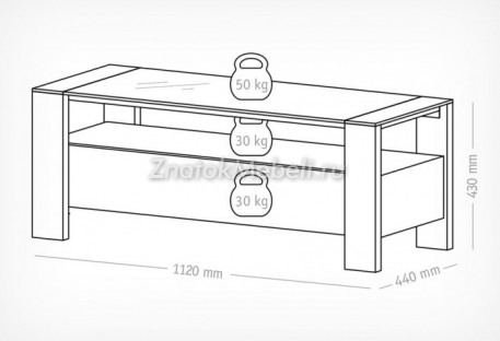 Тумба  под  ТВ из стекла и МДФ "Albero 28110" (Альберо) с фото и ценой - Фотография 3