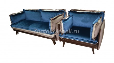 Диван и кресло "Шарм" синего цвета с фото и ценой - Фотография 1