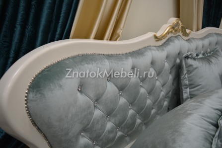 Двуспальная кровать "Юнна-Император" с мягким изголовьем и стразами с фото и ценой - Фотография 5