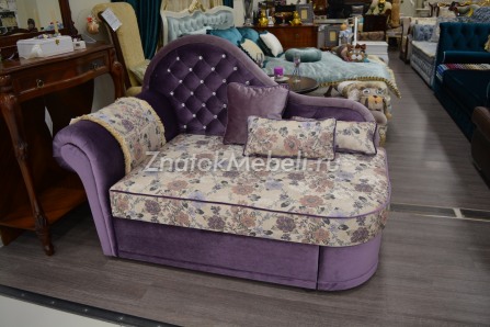 Диван-кушетка "Юнна" со стразами, ящиком и механизмом раскладывания с фото и ценой - Фотография 2