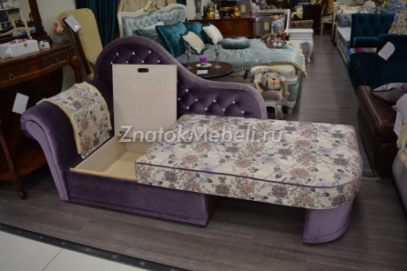 Диван-кушетка "Юнна" со стразами, ящиком и механизмом раскладывания с фото и ценой - Фотография 5