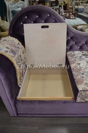 Диван-кушетка "Юнна" со стразами, ящиком и механизмом раскладывания с фото и ценой - Фотография 6