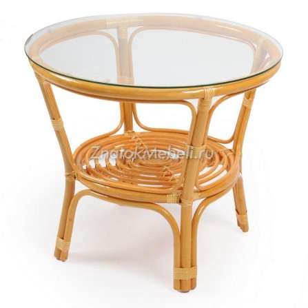 Стеклянный журнальный столик "Bahama" Бахама ротанг №4 с фото и ценой - Фотография 1