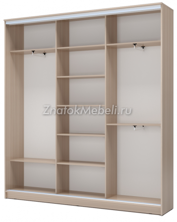 Шкаф-купе трехдверный с зеркалом ГШ-3 с фото и ценой - Фотография 2