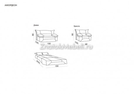 Диван "Аккордеон" с фото и ценой - Фотография 5