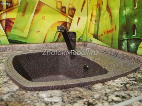 Кухня "Техно-платина / Желтая река" с фото и ценой - Фотография 4